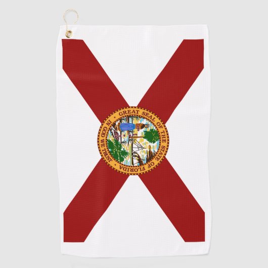 Serviette De Golf Drapeau de Floride (Devant)