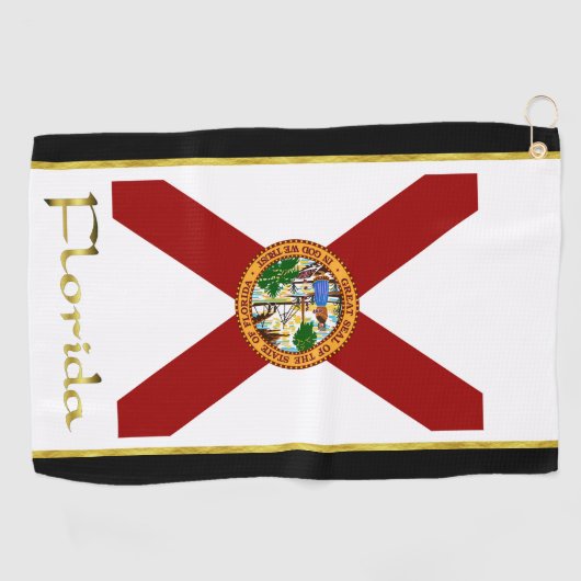 Serviette De Golf Drapeau de Floride (Horizontal)