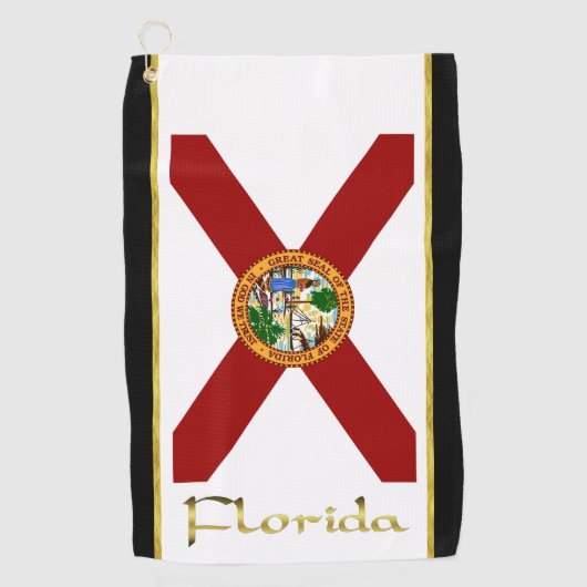 Serviette De Golf Drapeau de Floride (Devant)