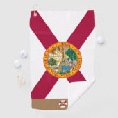 Serviette De Golf Drapeau de Floride & Floride monogrammed / serviet (En situation)