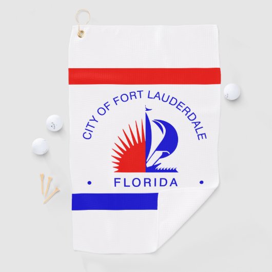 Serviette De Golf Drapeau de Fort Lauderdale, Floride (En situation)