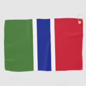 Serviette De Golf Drapeau de Gambie (Horizontal)