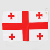 Serviette De Golf Drapeau de Géorgie (Horizontal)