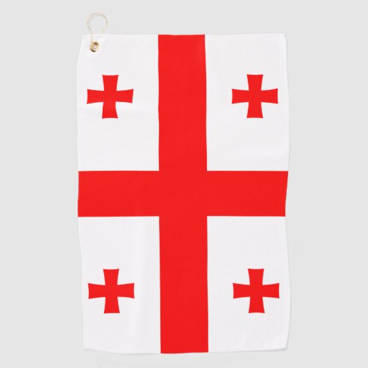 Serviette De Golf Drapeau de Géorgie (Devant)