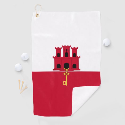 Serviette De Golf Drapeau de Gibraltar (En situation)