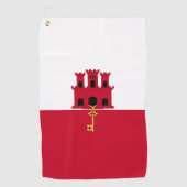 Serviette De Golf Drapeau de Gibraltar (Devant)