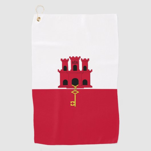 Serviette De Golf Drapeau de Gibraltar (Devant)