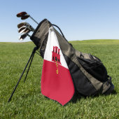 Serviette De Golf Drapeau de Gibraltar (Vert)