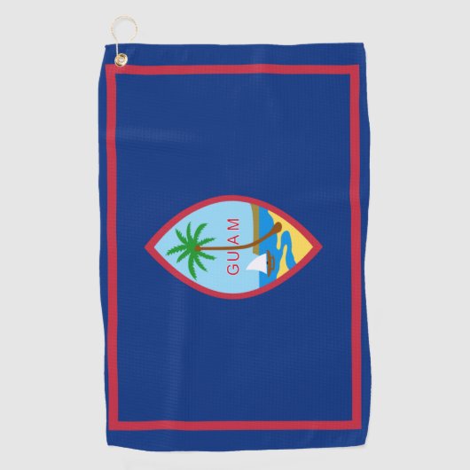 Serviette De Golf Drapeau de Guam  (Devant)