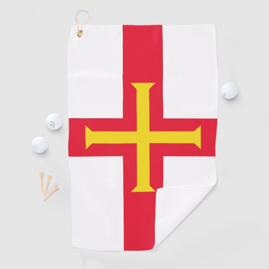 Serviette De Golf Drapeau de Guernesey (En situation)