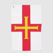 Serviette De Golf Drapeau de Guernesey (Devant)