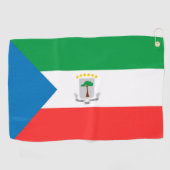 Serviette De Golf Drapeau de Guinée équatoriale (Horizontal)
