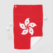 Serviette De Golf Drapeau de Hong Kong (En situation)