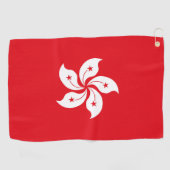 Serviette De Golf Drapeau de Hong Kong (Horizontal)