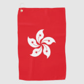 Serviette De Golf Drapeau de Hong Kong (Devant)