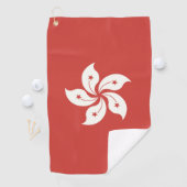 Serviette De Golf Drapeau de Hong Kong (En situation)