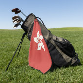 Serviette De Golf Drapeau de Hong Kong (Vert)
