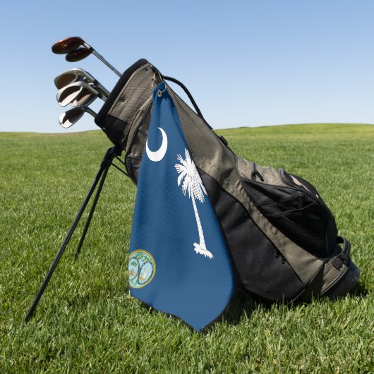 Serviette De Golf Drapeau de la Caroline du Sud (Vert)