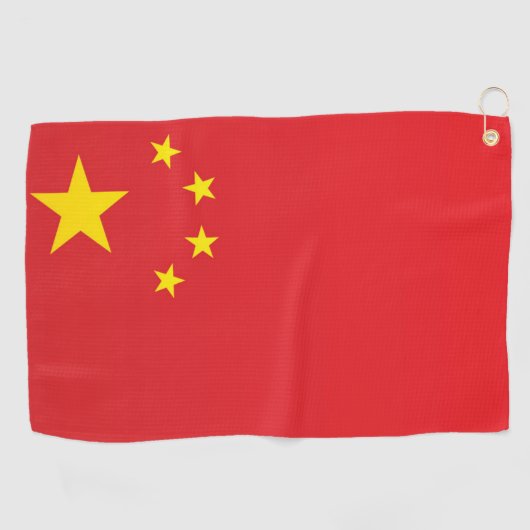 Serviette De Golf Drapeau de la Chine (Horizontal)