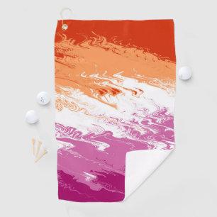 Serviette De Golf Drapeau de la fierté lesbienne Abstraite