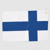 Serviette De Golf Drapeau de la Finlande (Horizontal)