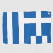 Serviette De Golf Drapeau de la Grèce (Horizontal)
