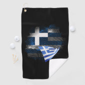 Serviette De Golf Drapeau de la Grèce (En situation)