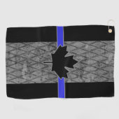Serviette De Golf Drapeau de la ligne Bleue fine canadienne (Horizontal)