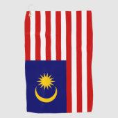 Serviette De Golf Drapeau de la Malaisie (Devant)