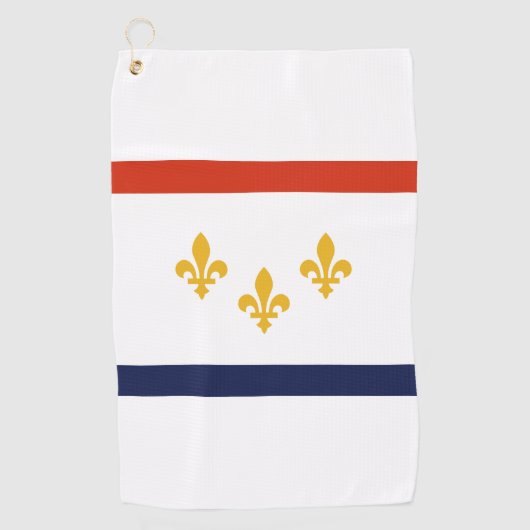Serviette De Golf Drapeau de la Nouvelle-Orléans, Louisiane (Devant)