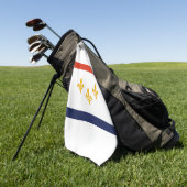 Serviette De Golf Drapeau de la Nouvelle-Orléans, Louisiane (Vert)