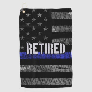 Serviette De Golf Drapeau de la police retraitée en détresse