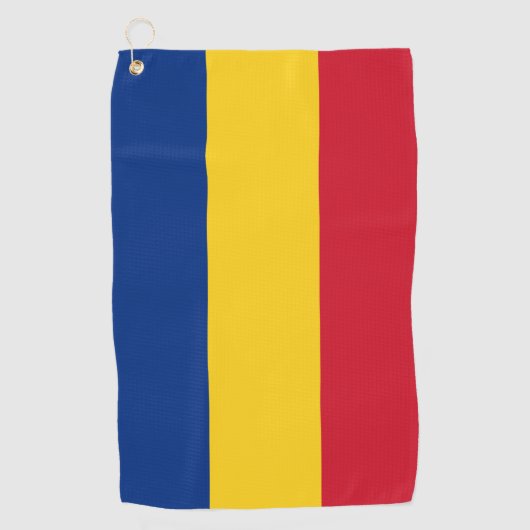 Serviette De Golf Drapeau de la Roumanie (Devant)