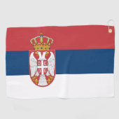 Serviette De Golf Drapeau de la Serbie (Horizontal)