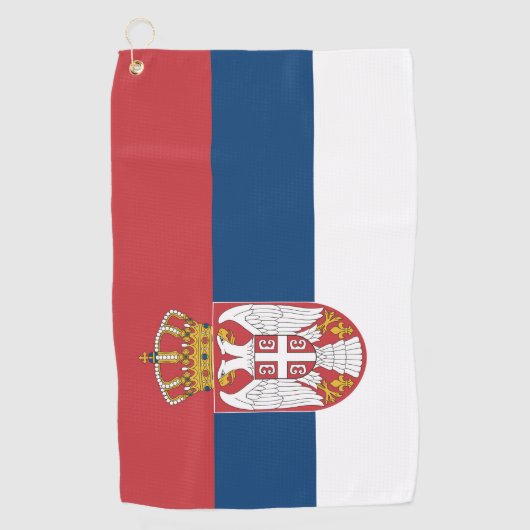 Serviette De Golf Drapeau de la Serbie (Devant)