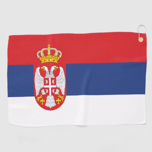 Serviette De Golf drapeau de la Serbie (Horizontal)