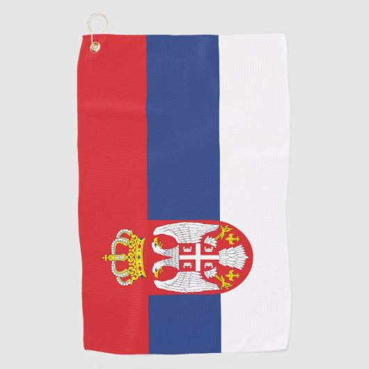 Serviette De Golf drapeau de la Serbie (Devant)
