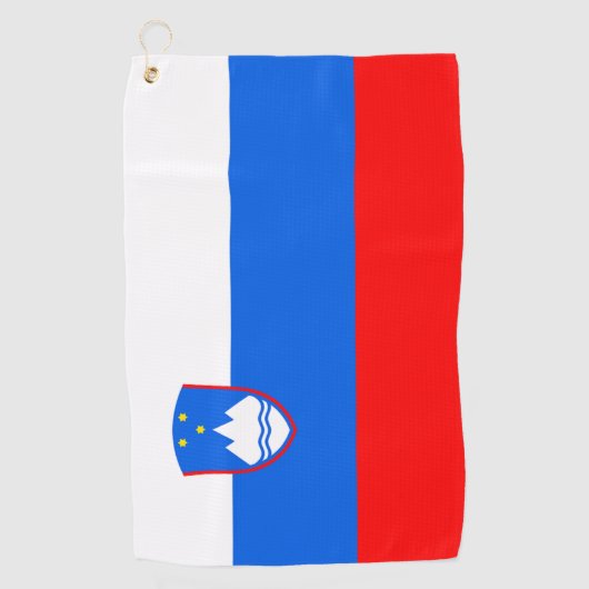 Serviette De Golf Drapeau de la Slovénie (Devant)