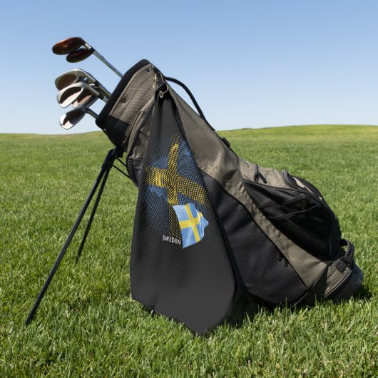 Serviette De Golf Drapeau de la Suède (Vert)