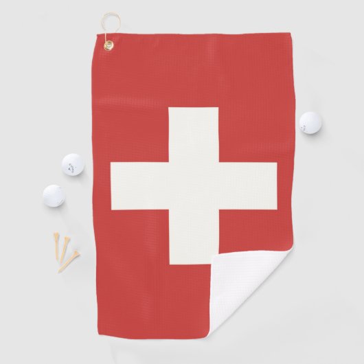 Serviette De Golf Drapeau de la Suisse (En situation)