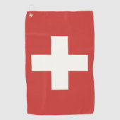 Serviette De Golf Drapeau de la Suisse (Devant)