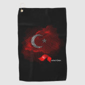 Serviette De Golf Drapeau de la Turquie (Devant)
