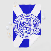 Serviette De Golf Drapeau de la ville de Charlotte (Caroline du Nord (En situation)