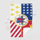 Serviette De Golf Drapeau de la ville de Detroit (Michigan) (En situation)