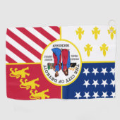 Serviette De Golf Drapeau de la ville de Detroit (Michigan) (Horizontal)