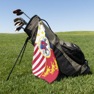 Serviette De Golf Drapeau de la ville de Detroit (Michigan)