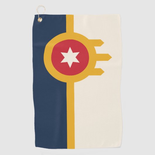 Serviette De Golf Drapeau de la ville de Tulsa, Oklahoma (Devant)