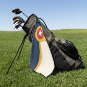 Serviette De Golf Drapeau de la ville de Tulsa, Oklahoma (Vert)