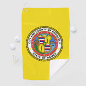 Serviette De Golf Drapeau de la ville d'Honolulu, Hawaii (En situation)