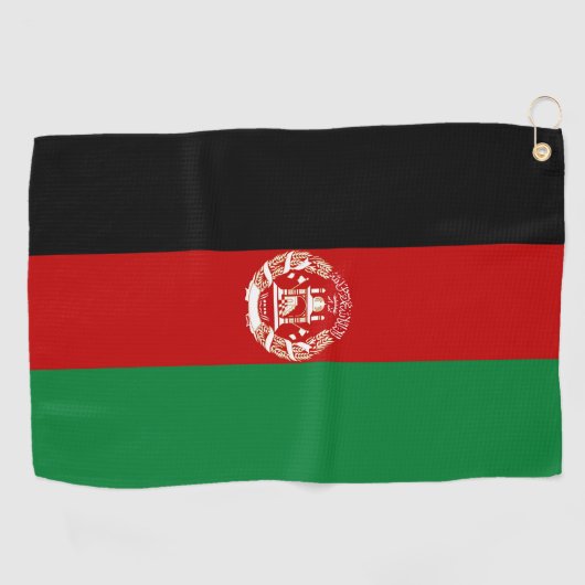 Serviette De Golf Drapeau de l'Afghanistan (Horizontal)